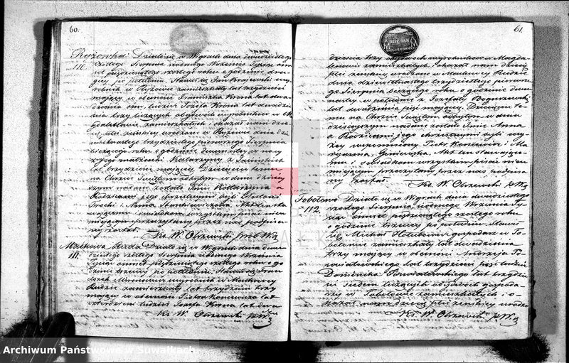 image.from.unit.number "Duplikat akt urodzonych, zaślubionych i zmarłych parafii wigierskiej z roku 1856"
