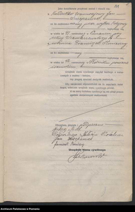 Obraz 13 z jednostki "Księga miejscowa małżeństw tom III [Rejestr główny małżeństw]"