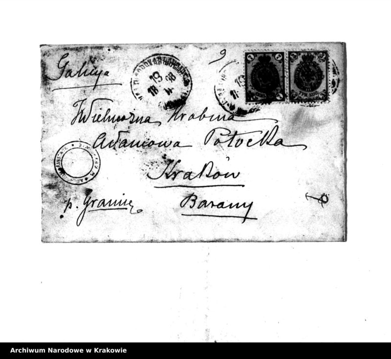 Obraz 10 z jednostki "Korespondencja Katarzyny Potockiej. Listy od: Krasińska Helena ~ Kwilecka Maria"