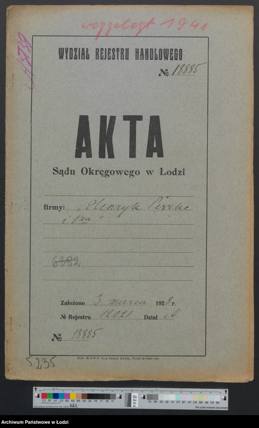 Obraz 2 z jednostki "Henryk Piszke i s-ka – sprzedaż towarów odzianych i pończoch"