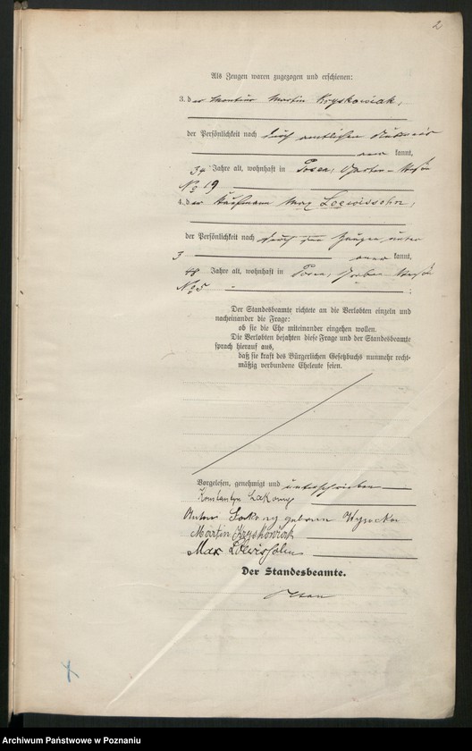 Obraz 4 z jednostki "Księga miejscowa małżeństw tom II [Rejestr główny małżeństw]"