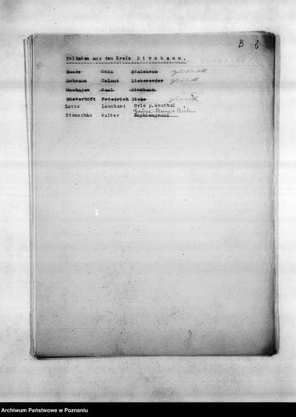 Obraz 6 z jednostki "Spisy miejscowych Niemców, którzy jako żołnierze polscy zaginęli w 1939 roku"