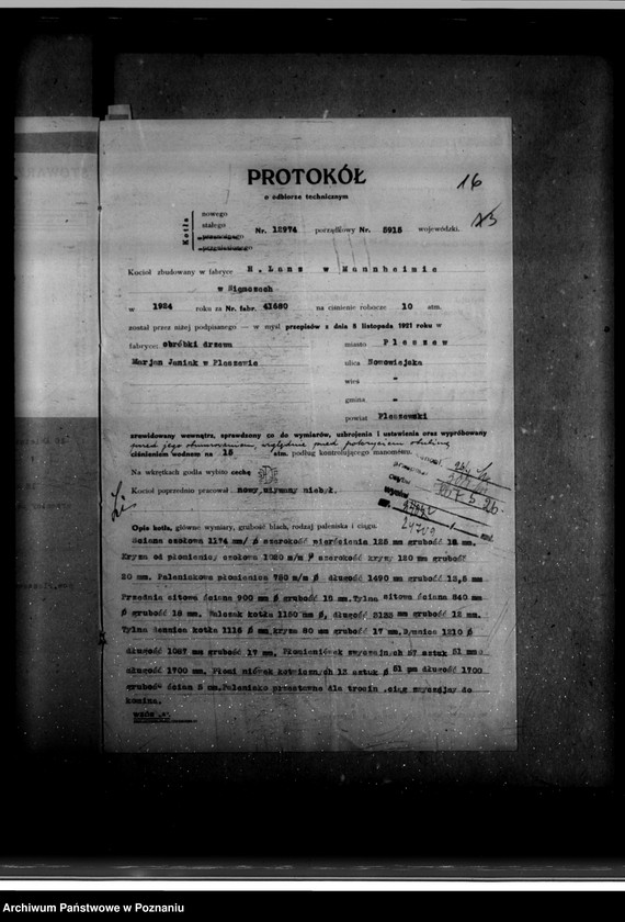 Obraz 20 z jednostki "Młyn Głowackiego i Przesmyckiego w Zaniemyślu nr woj. kotła 5915"