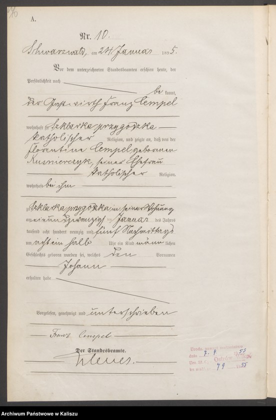 Obraz 13 z jednostki "[Księga urodzeń]"