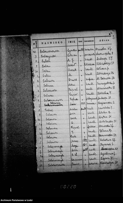 Obraz 7 z jednostki "Lista wyborców Gminy Wyznaniowej Żydowskiej w Łodzi 1924 r. lit. S"