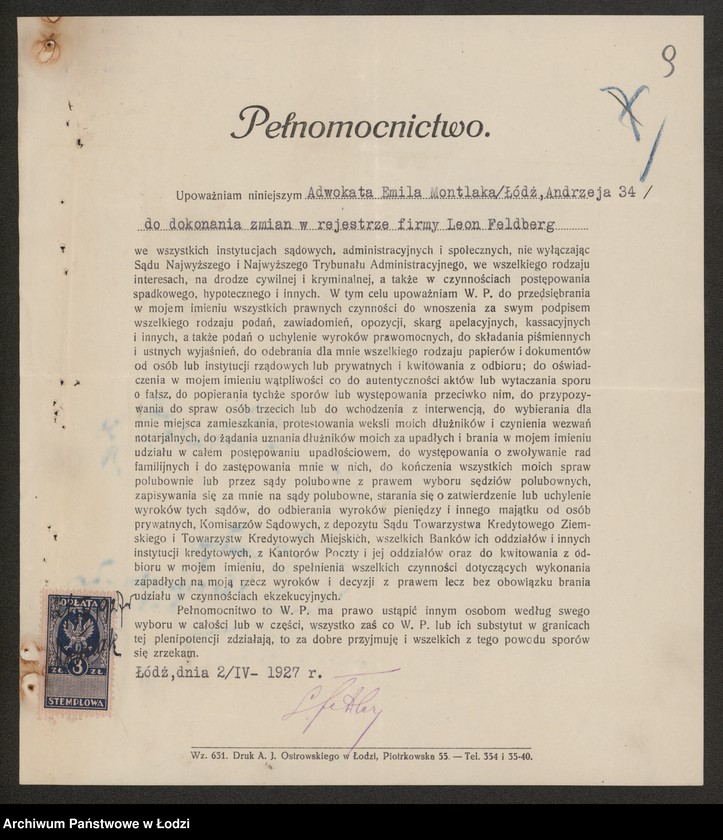 Obraz 11 z jednostki "Leon Feldberg – sprzedaż manufaktury galanterii i garderoby"