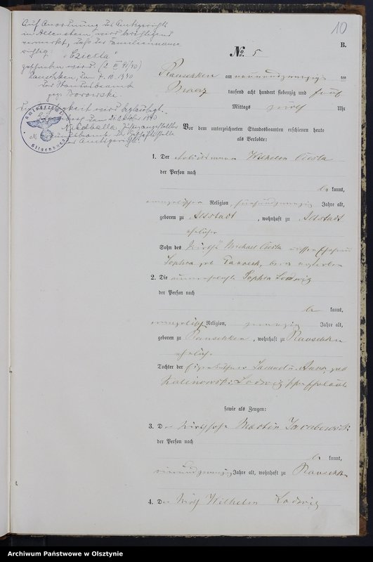 image.from.unit.number "Heiraths-Neben-Register Nr 1 - 19"
