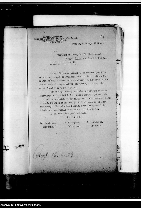 image.from.unit.number "Okólniki i korespondencja Zarządu Okręgowego"