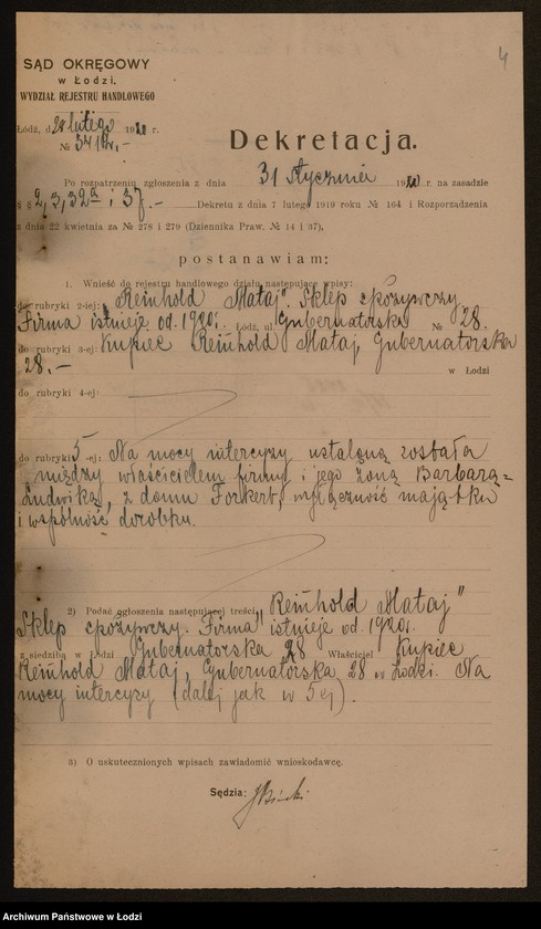 Obraz 6 z jednostki "Reinhold Mataj- sklep spożywczy"