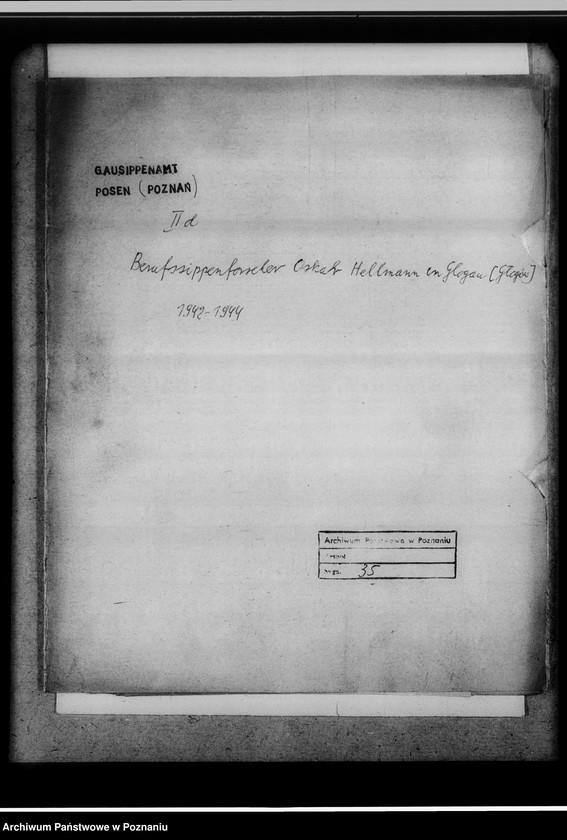 Obraz 4 z jednostki "Berufssippenforscher Oskar Hellmann, Glogau [Głogów]"
