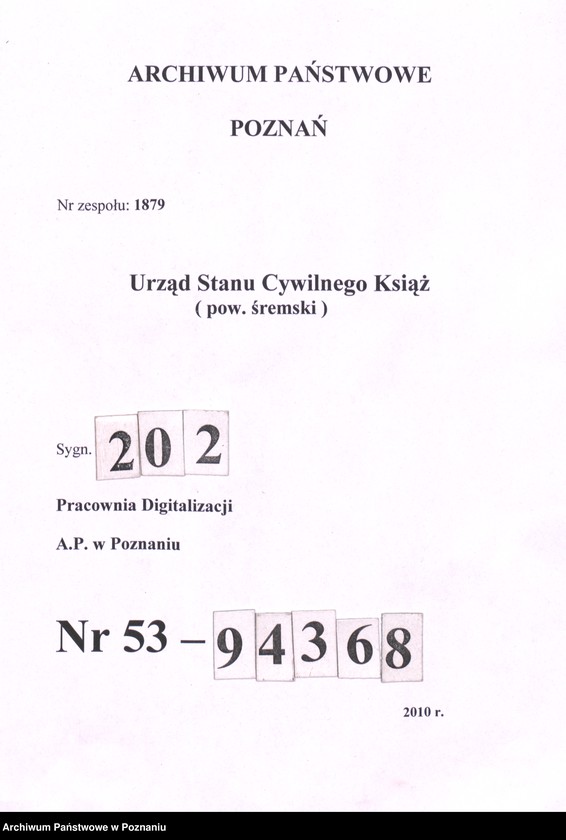 Obraz 1 z jednostki "Geburts-Haupt-Register"