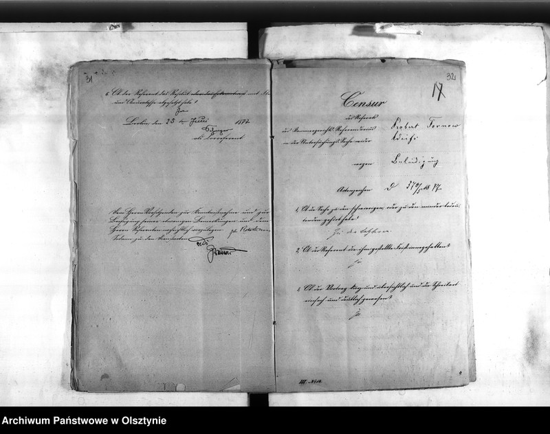 image.from.unit.number "Abtheilung des Innern. Personalia des Landraths Karl Wilhelm Herrmann Robert Tornow"