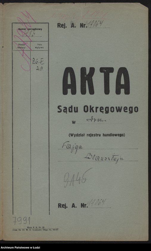 Obraz 2 z jednostki "Fajga Blausztajn – drobna sprzedaż galanterii"
