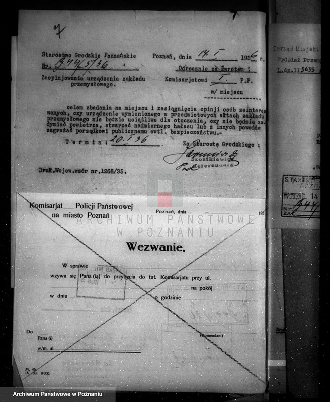 Obraz 11 z jednostki "Zatwierdzenie zakładu przemysłowego /fabryki wyrobów papierniczych firmy "Pol" w Poznaniu"