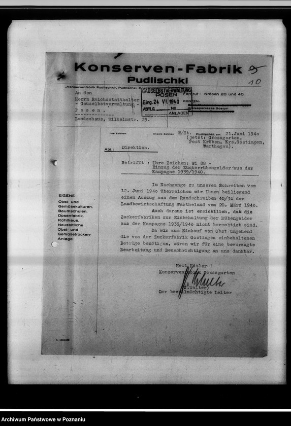 Obraz 14 z jednostki "Forderungen Grossgarten contra Zuckerfabrik Gostingen [za dostarczone buraki cukrowe]."