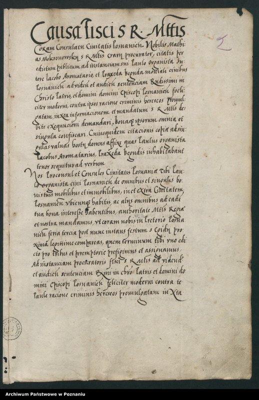 Obraz 5 z jednostki "Liber actorum civilium Posnaniensium incipitur ab feria tertia ante festum s.Mathei evangeliste anni domini 1554 usque ad annum 1556 ... sub B.W. notario."