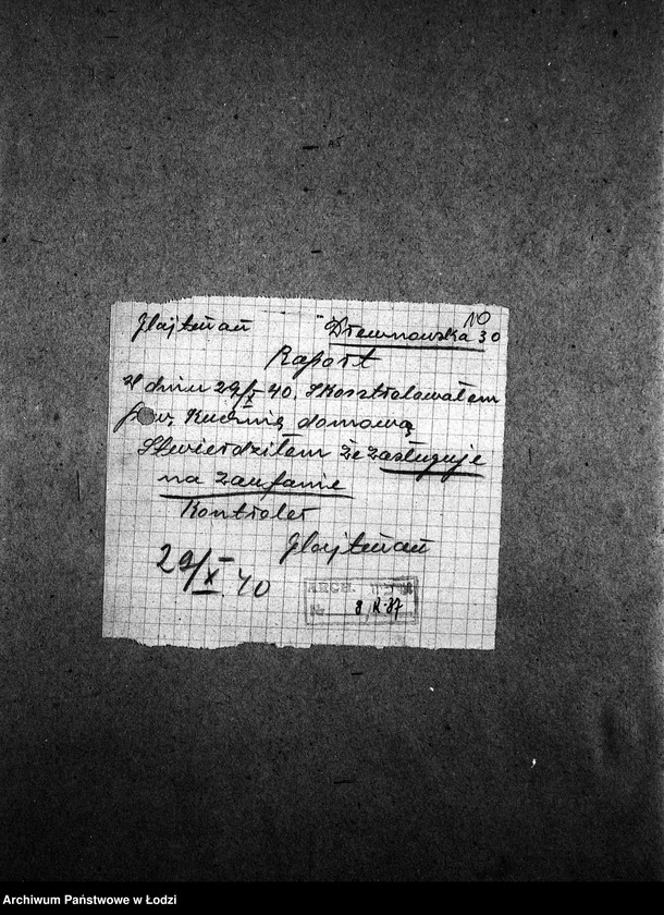 Obraz 12 z jednostki "[Kuchnia nr 404, ul. Drewnowska 12. Kuchnia nr 37, ul. Drewnowska 30. Kuchnia, ul. Drewnowska 32. Działalność kuchni, personel, konsumenci, kontrole]"