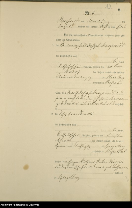 image.from.unit.number "Heiraths-Haupt-Register Nr 1 - 16"