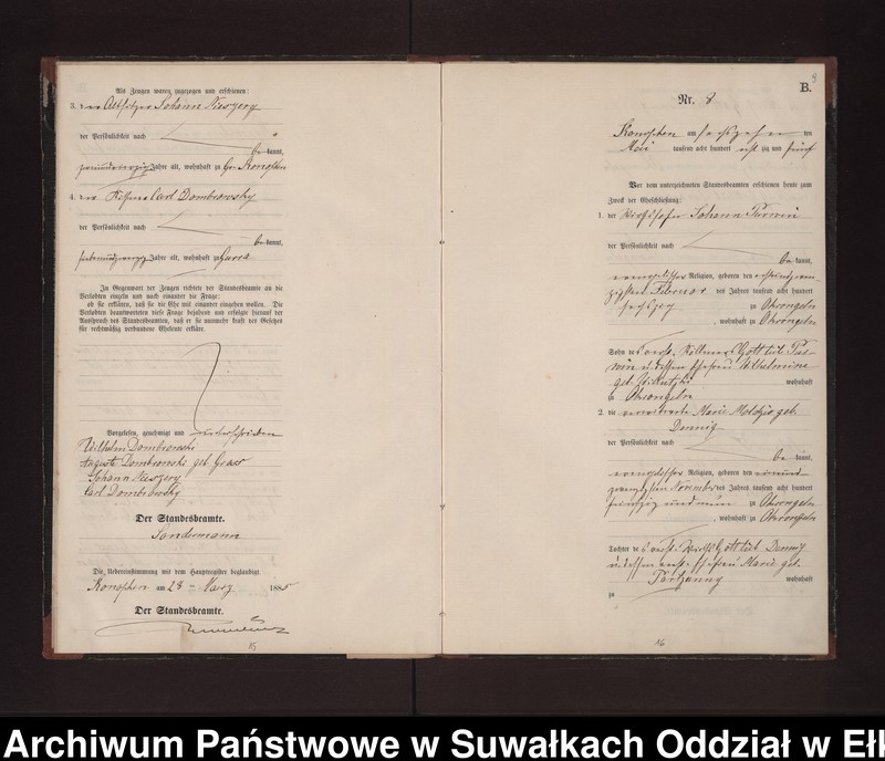 image.from.unit.number "Heiraths-Neben-Register des Preussischen Standes-Amtes Gr. Konopken Kreis Loetzen"