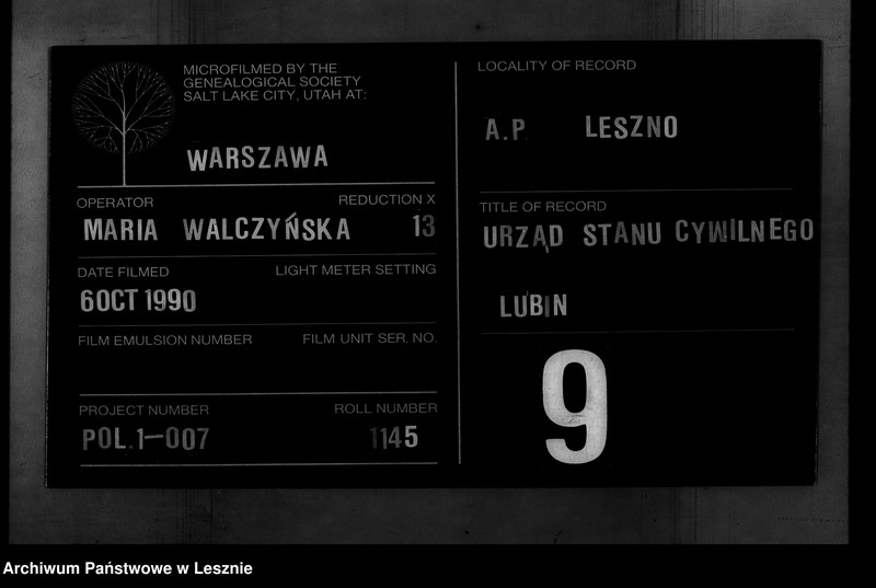 Obraz 1 z jednostki "[Księga zgonów]"