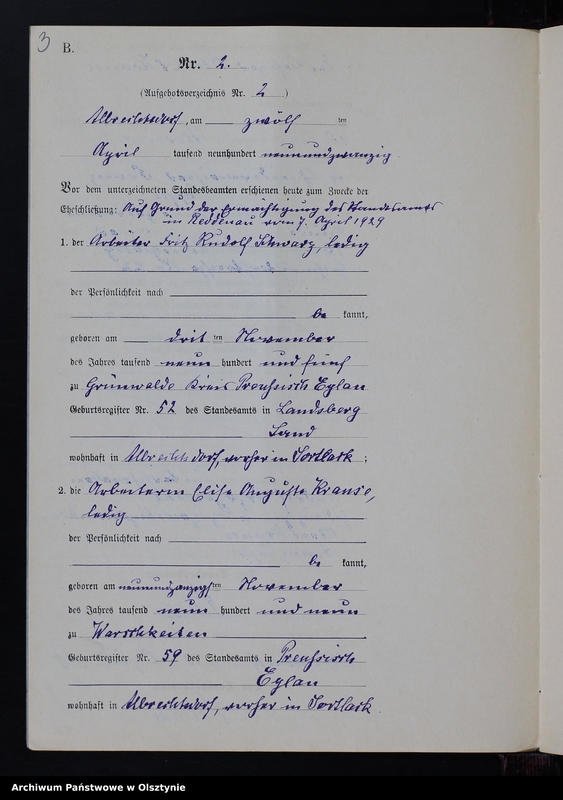 image.from.unit.number "Heiraths-Neben-Register Nr 1 - 9 [ Księga małżeństw - wtóropis ]"