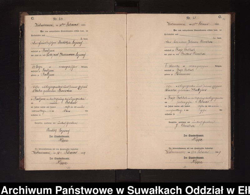 Obraz 17 z jednostki "Sterbe-Neben-Register des Preussischen Standes-Amtes Widminnen Kreis Loetzen"