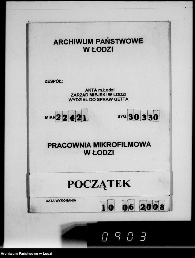 Obraz 1 z jednostki "Korrespondenz Firma Hans Rosenfeld-Büromebel mit Getto-Verwaltung betr.Büromebel"