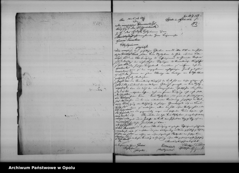 Obraz 13 z jednostki "Acta des Magistrats zu Oppeln betreffend die Hiesige Bürgerbank später benannt Hilfs - Darlehns - Kasse für selbständige Gewerbetreibende de Anno 1848 - 66"