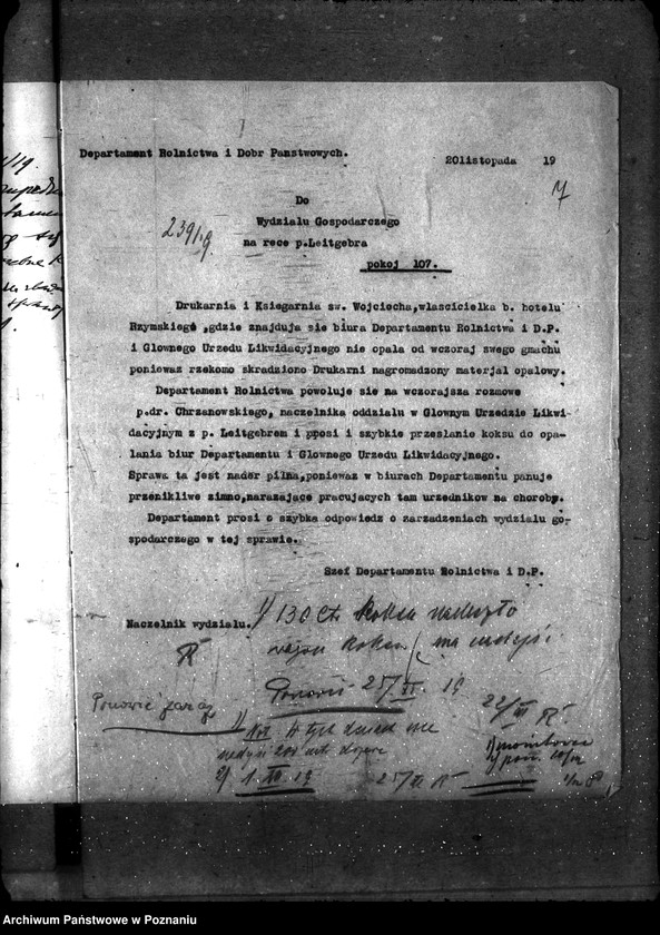 Obraz 10 z jednostki "Sprawy gospodarcze-ogólne Opał departamentu"