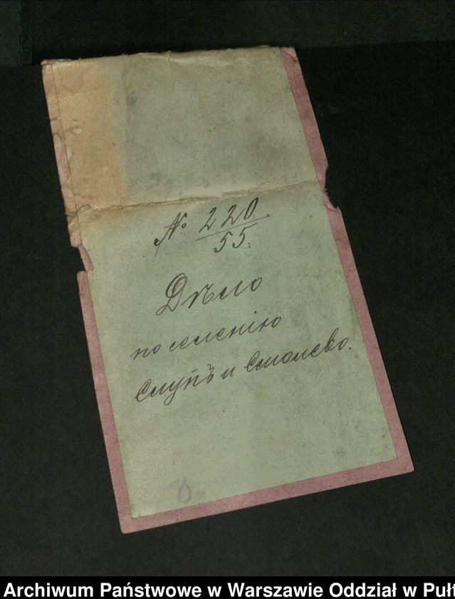 image.from.unit.number "O urządzaniu chłopów byłej rządowej wsi Słup, Smolewo i folwarku Fiedorow w gminie Szulborze Koty"
