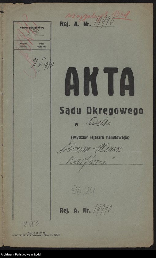 Obraz 2 z jednostki "Abram Hersz Szarfharc- sprzedaż manufaktury bawełnianej"