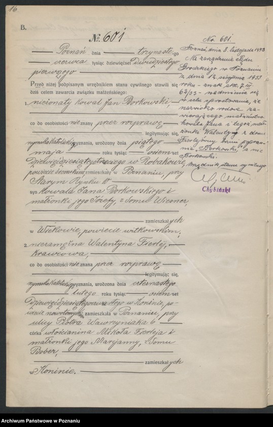 Obraz 18 z jednostki "Księga miejscowa małżeństw tom III [Rejestr główny małżeństw]"