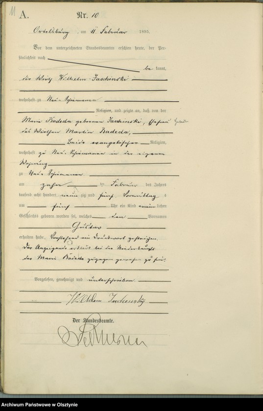 image.from.unit.number "Geburts-Haupt-Register Nr 1 - 95"