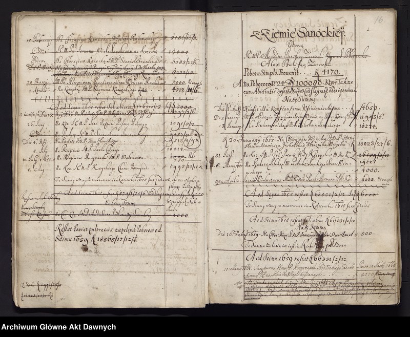 image.from.unit.number "Rejestr różnych dochodów Rzeczypospolitej uchwalonych na sejmie 1654 r."