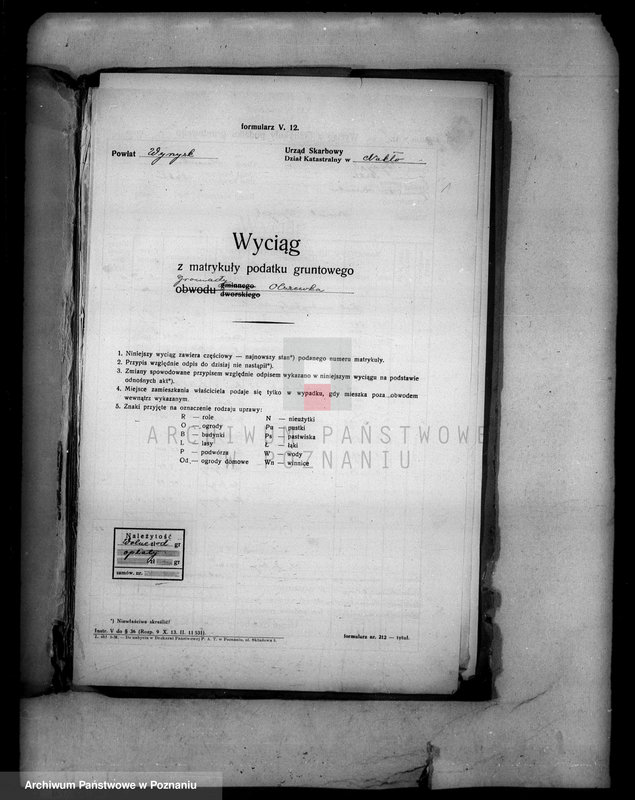 Obraz 6 z jednostki "Wyciągi z matrykuły podatku gruntowego majątku Samostrzel powiatu wyrzyskiego"