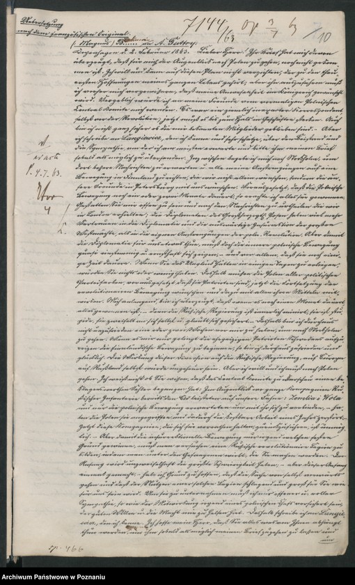 image.from.unit.number "Die Verschwörung unter der polnischen Bevölkerung der Provinz Posen /Poznań/ im Anschluss an die Insurrektion im Königreiche Polen."