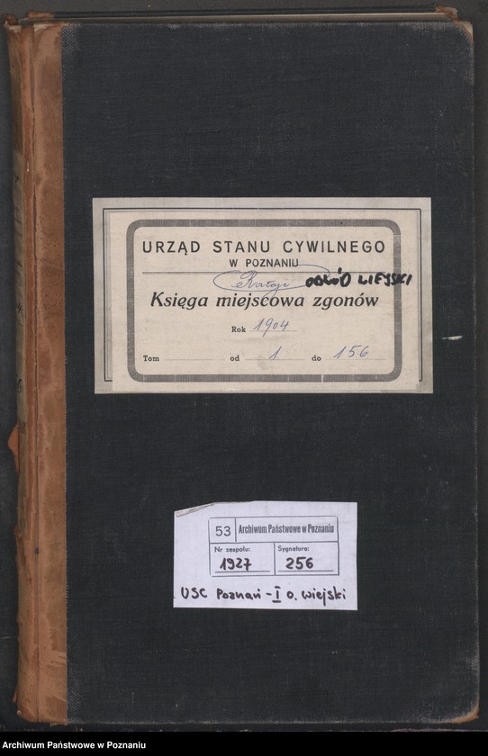 Obraz 2 z jednostki "Księga miejscowa zgonów"
