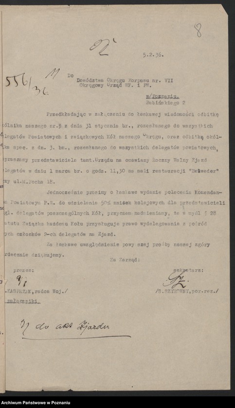 image.from.unit.number "I. Walny Zjazd Delegatów Okręgu Poznańskiego Związku Weteranów Powstań Narodowych 1.III.1936 r."