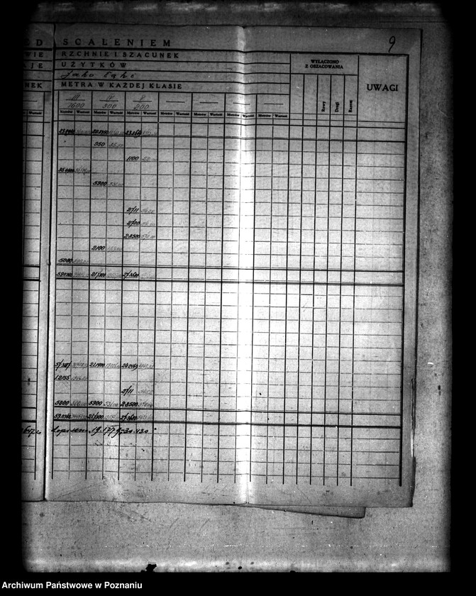 Obraz 14 z jednostki "Szczegółowe rejestry pomiarowo-szacunkowe podziału wspólnego pastwiska osady Lądek i osady Lądek Poduchowny I"