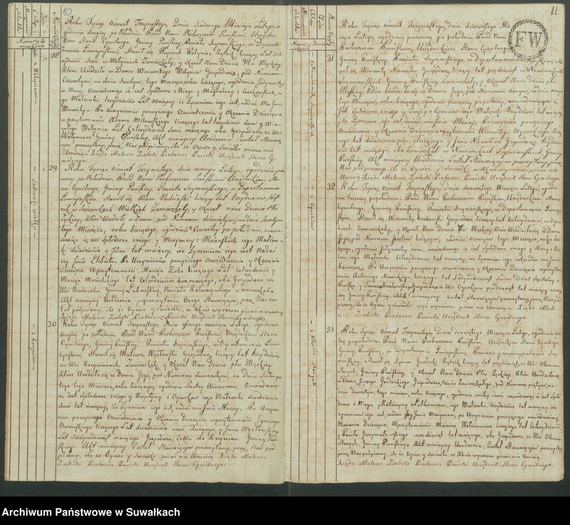 image.from.unit.number "Akta urodzonych gminy puńskiey od 1-go stycznia do dnia ostatniego grudnia 1813 roku."