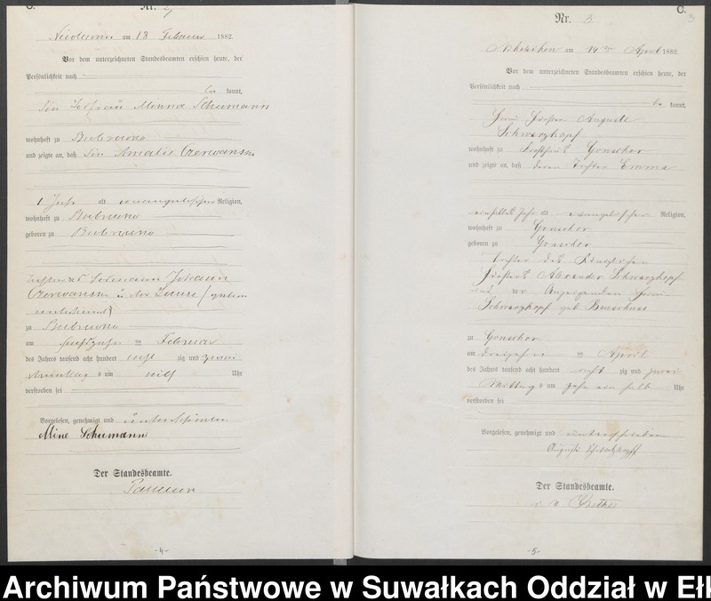 image.from.unit.number "Sterbe-Haupt-Register des Königlich Preussischen Standes-Amtes Forstrevier Nicolaiken Kreis Sensburg für das Jahr 1882[do 1884]"