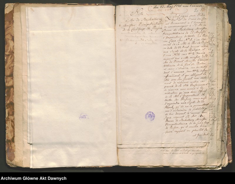 image.from.unit "Tom I. Zbiór not ministrialnie podanych i odebranych przez Departament Spraw Cudzoziemskich Dworu Petersburskiego a 13 maj 1775 ad 12 aug. 1776"