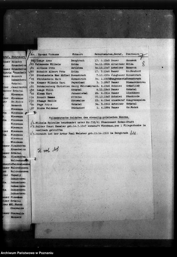 Obraz 13 z jednostki "Kreis Hohensalza (Inowrocław). Korespondencja w sprawie miejscowych Niemców, którzy zginęli w 1939 roku"