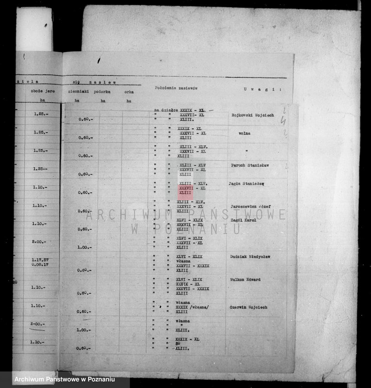 Obraz 9 z jednostki "Rejestr pomiarowy zasiewów części majątku Falmierowo powiatu wyrzyskiego"