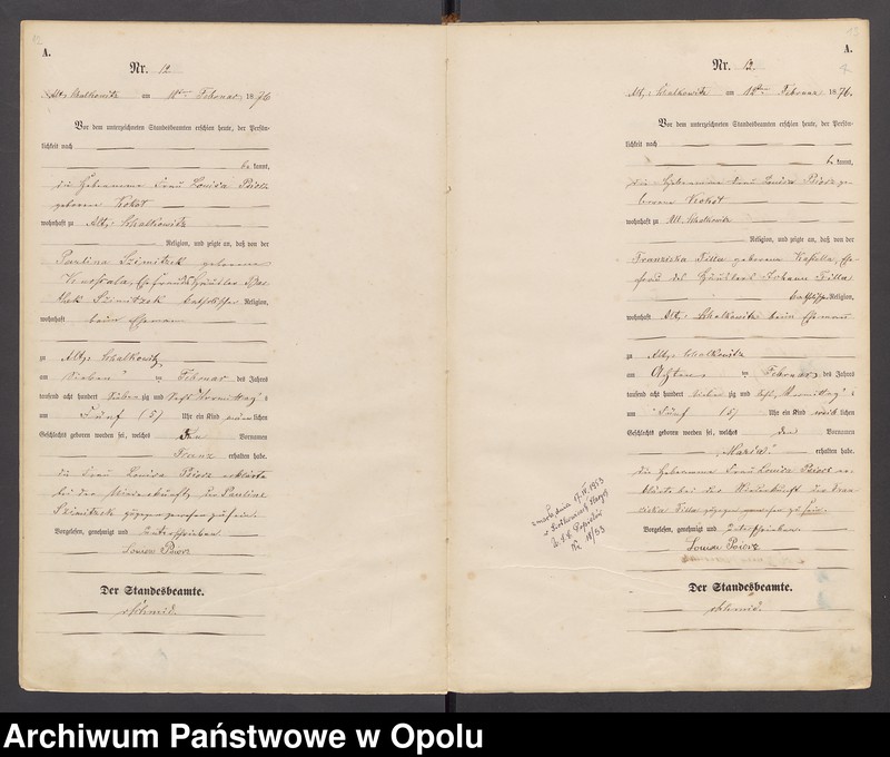 image.from.unit.number "U.S.C. Siołkowice St.[are] Księga aktów urodzeń miejscowa rok 1876"