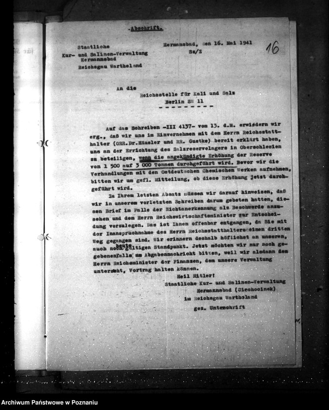 Obraz 20 z jednostki "Hermannsbad- Saline- Salzlager in Oberschlesien"