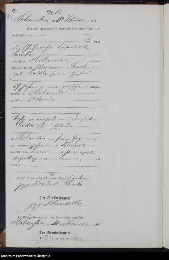 image.from.unit.number "Sterbe-Neben-Register Nr 1 - 77"