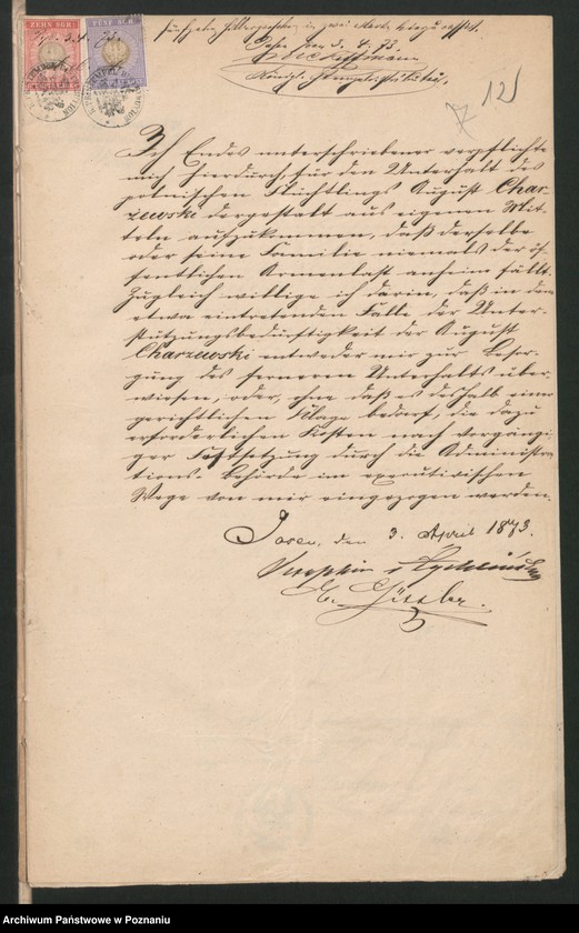 Obraz 15 z jednostki "A. betr. August Charczewski, Rechnungsführer in Iwno"