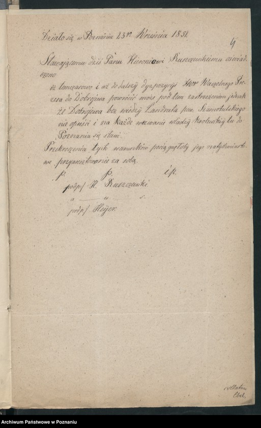 Obraz 8 z jednostki "A. betr. Hieronimus von Ruszczewski alias Zakrzewski"