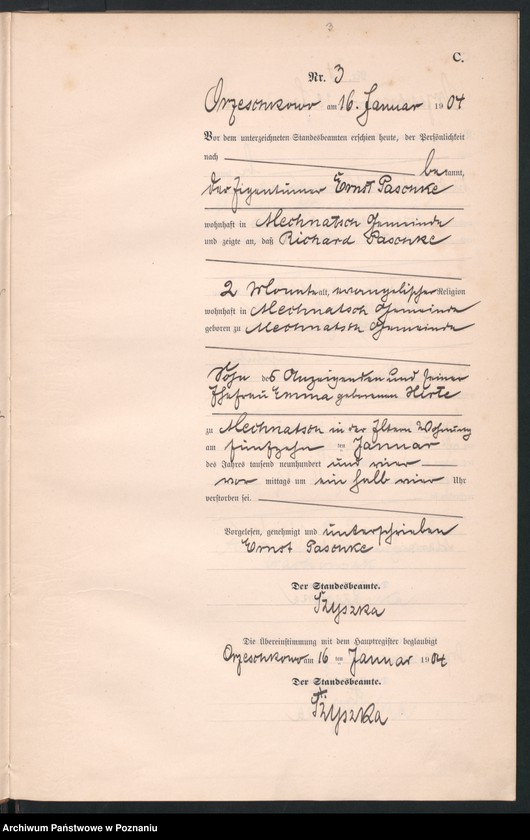 Obraz 6 z jednostki "Sterbe-Neben-Register"